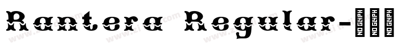 Rantera Regular字体转换